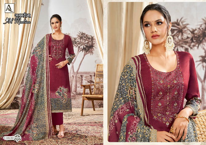 Alok Al Madina Designer Wholesale Jam Cotton Dress Material Catalog